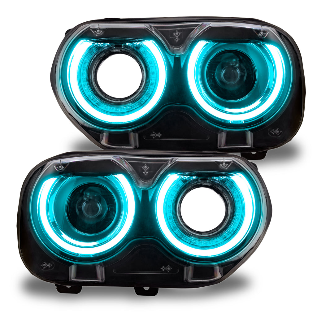 Oracle-15-21-Dodge-Challenger-RgbW-Headlight-Drl-Upgrade-Kit---Colorshift