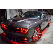 Load image into Gallery viewer, Oracle-15-21-Dodge-Challenger-Waterproof-Led-Fog-Light-Halo-Kit---Colorshift