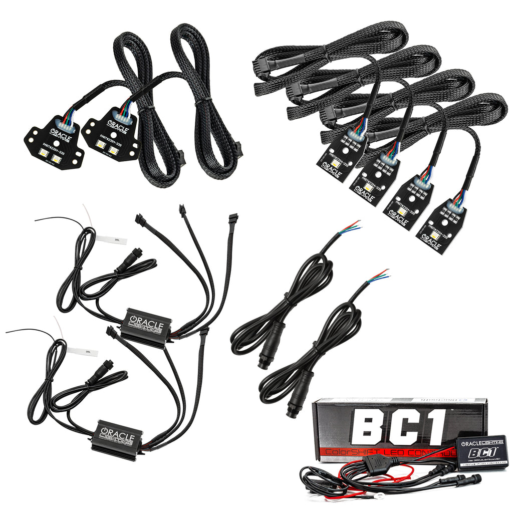 Oracle-15-21-Dodge-Charger-RgbW-Drl-Headlight-Drl-Upgrade-Kit---Colorshift-W-Bc1-Controller