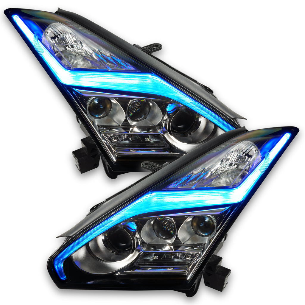 Oracle-15-21-Nissan-Gt-R-RgbW-Lightning-Bolt-Headlight-Drl-Upgrade-Kit-Colorshift-W-Bc1-Controller