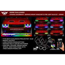 Load image into Gallery viewer, Oracle-15-23-Dodge-Challenger-Dynamic-Surface-Mount-HeadlightFog-Light-Halo-Kit-Combo---Colorshift