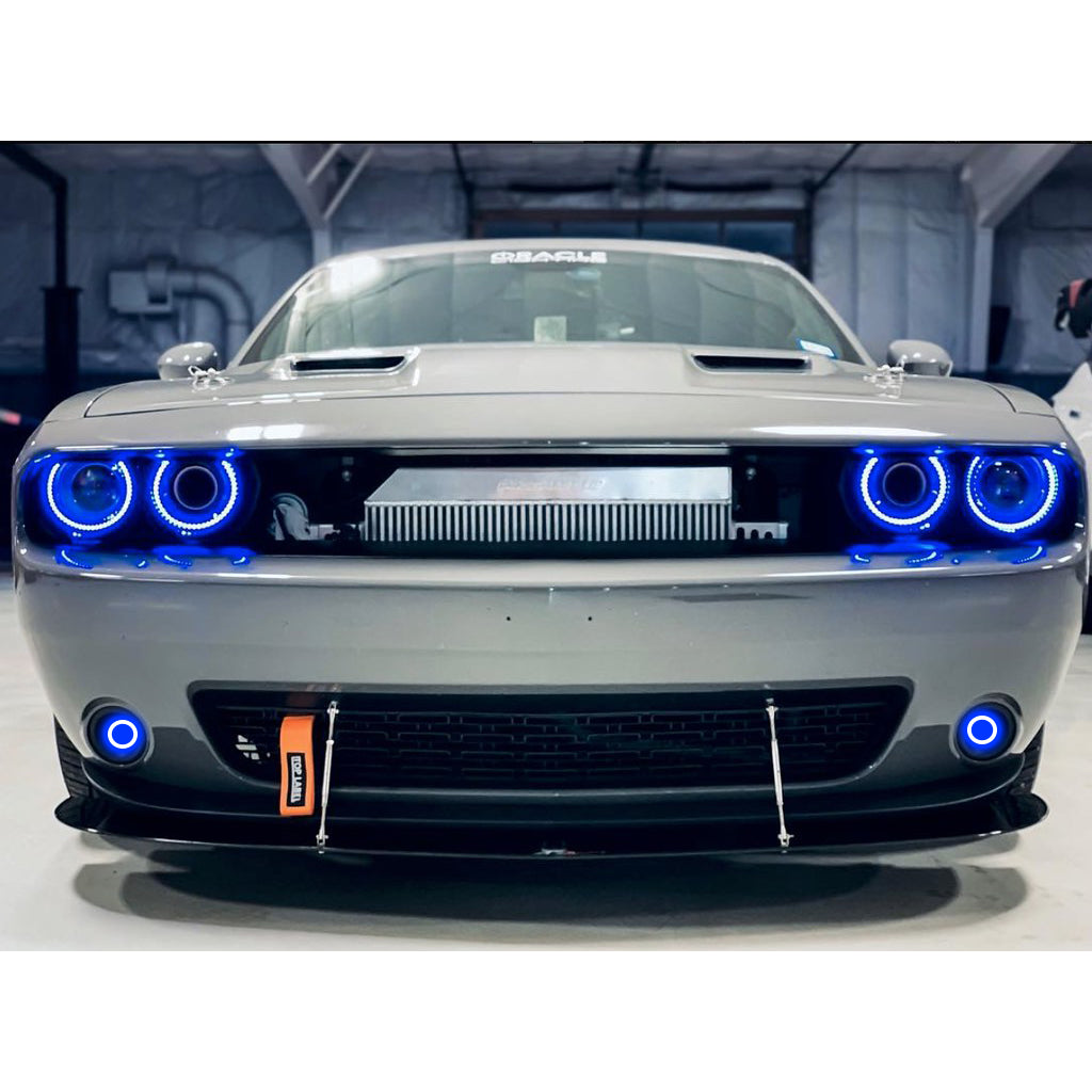 Oracle-15-23-Dodge-Challenger-Dynamic-Surface-Mount-HeadlightFog-Light-Halo-Kit-Combo---Colorshift