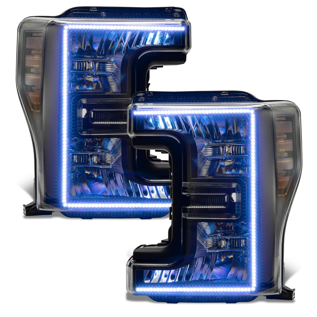 Oracle-17-19-Ford-F-250-Sd-Dynamic-Pre-Assembled-Headlights---Halogen---Black-Edition---Colorshift