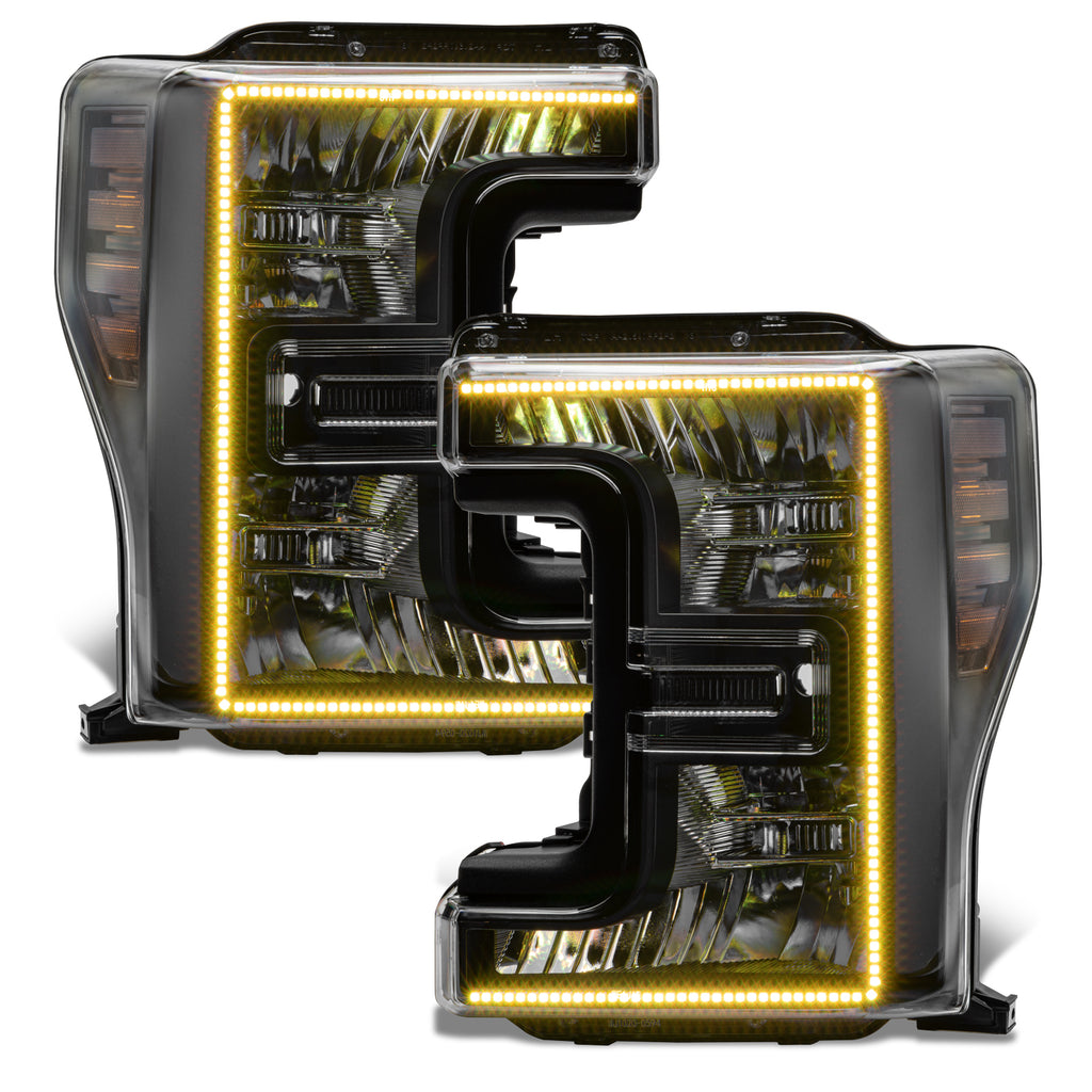 Oracle-17-19-Ford-F-250-Sd-Dynamic-Pre-Assembled-Headlights---Halogen---Black-Edition---Colorshift