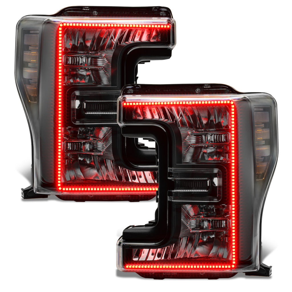Oracle-17-19-Ford-F-250-Sd-Dynamic-Pre-Assembled-Headlights---Halogen---Black-Edition---Colorshift