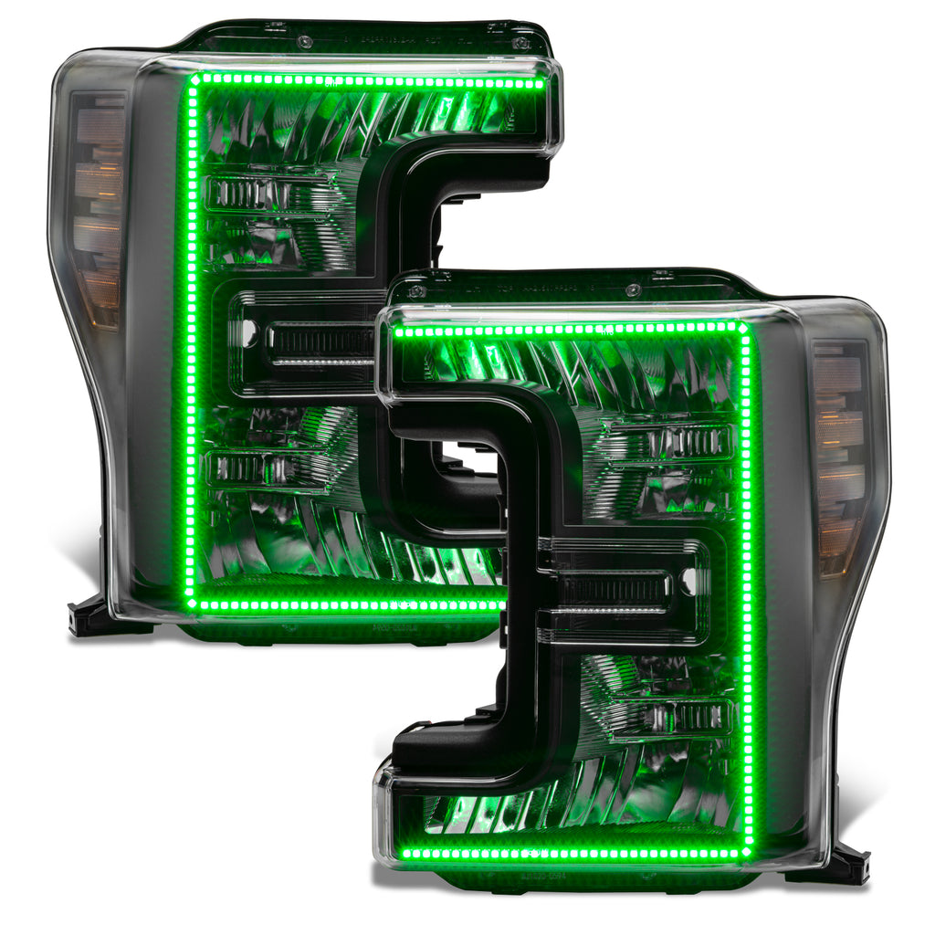 Oracle-17-19-Ford-F-250-Sd-Dynamic-Pre-Assembled-Headlights---Halogen---Black-Edition---Colorshift