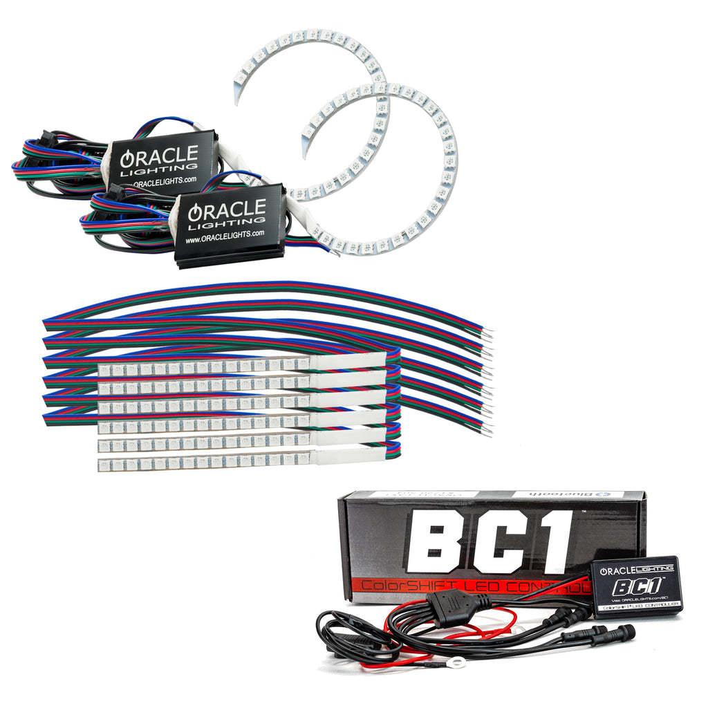 Oracle-18-21-Ford-Mustang-Drl-Upgrade-W-Halo-Kit---Colorshift-W-Bc1-Controller