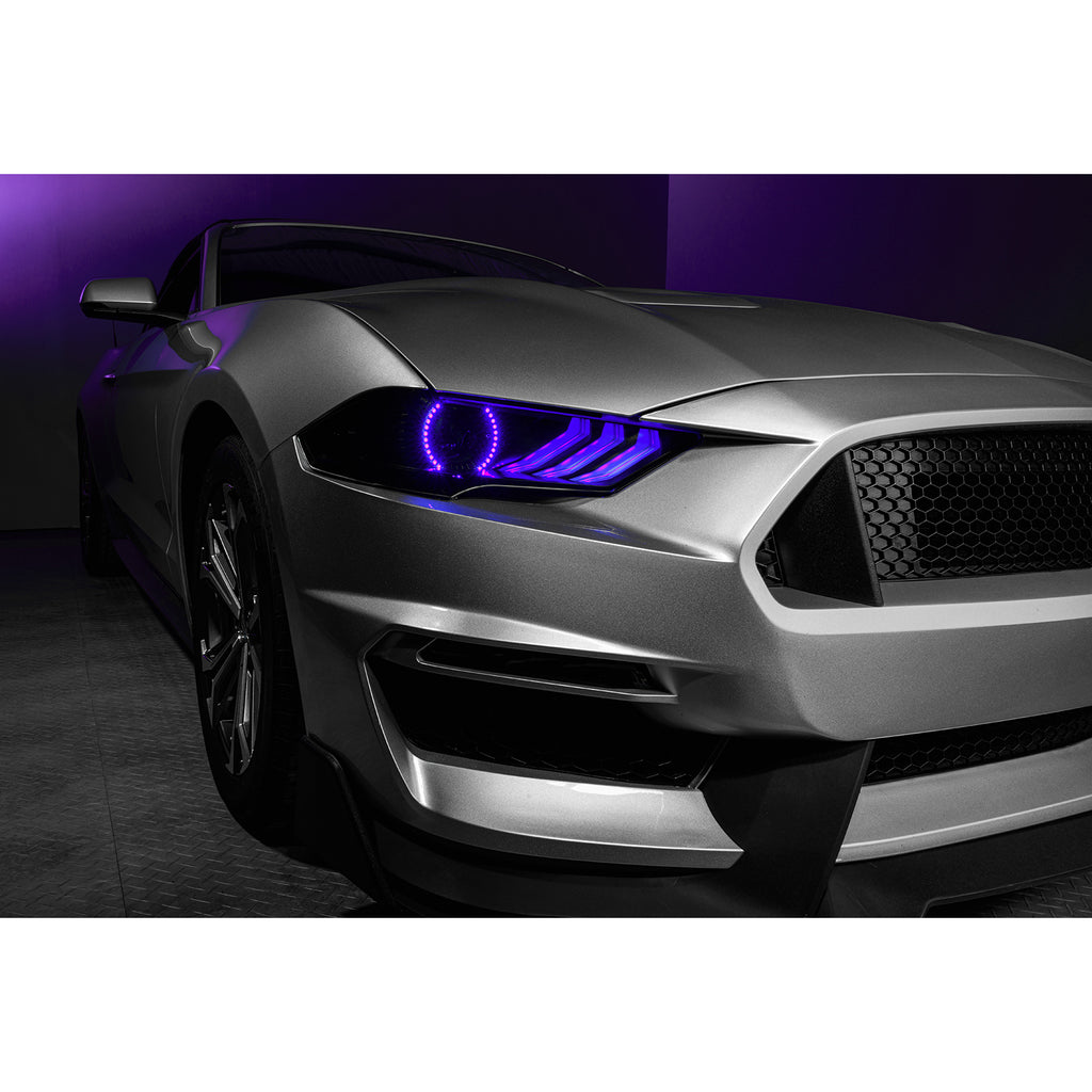 Oracle-18-21-Ford-Mustang-Dynamic-Drl-Upgrade-W-Halo-Kit--Sequential-Turn-Signal---Colorshift