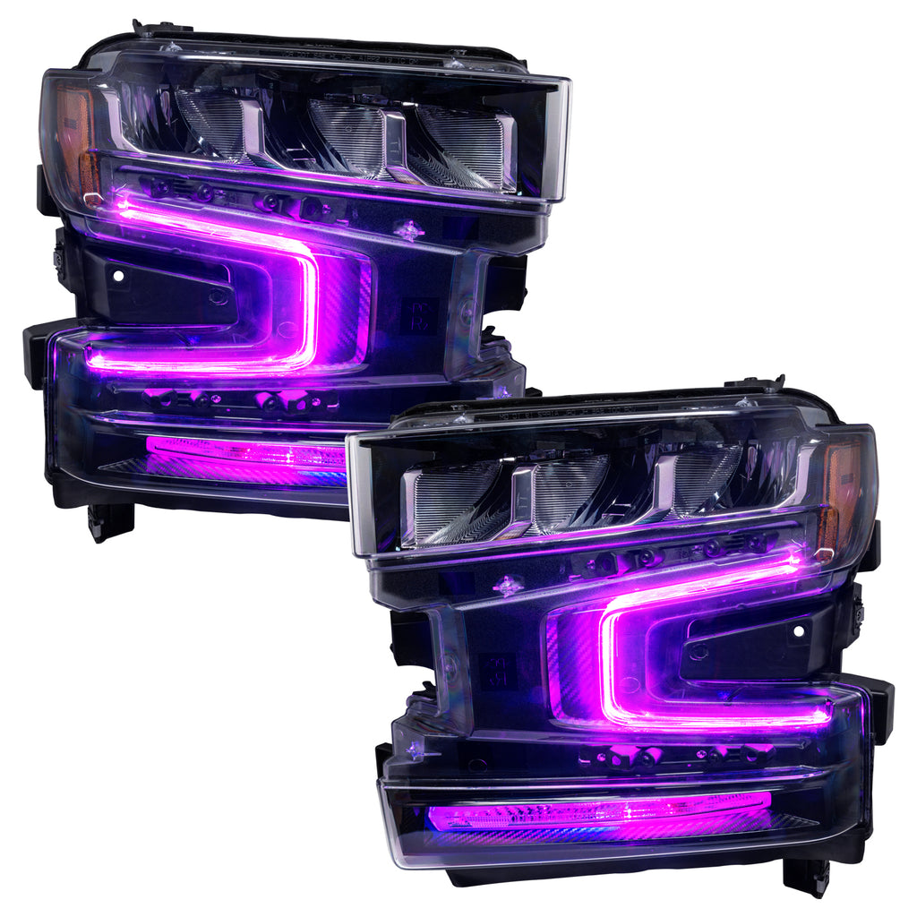 Oracle-19-21-Chevy-Silverado-1500-RgbW-Headlight-Drl-Upgrade-Kit---Colorshift-WO-Controller