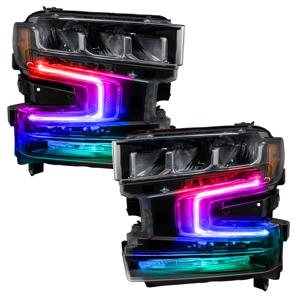 Oracle-19-21-Chevy-Silverado-1500-RgbW-Headlight-Drl-Upgrade-Kit---Colorshift-WO-Controller