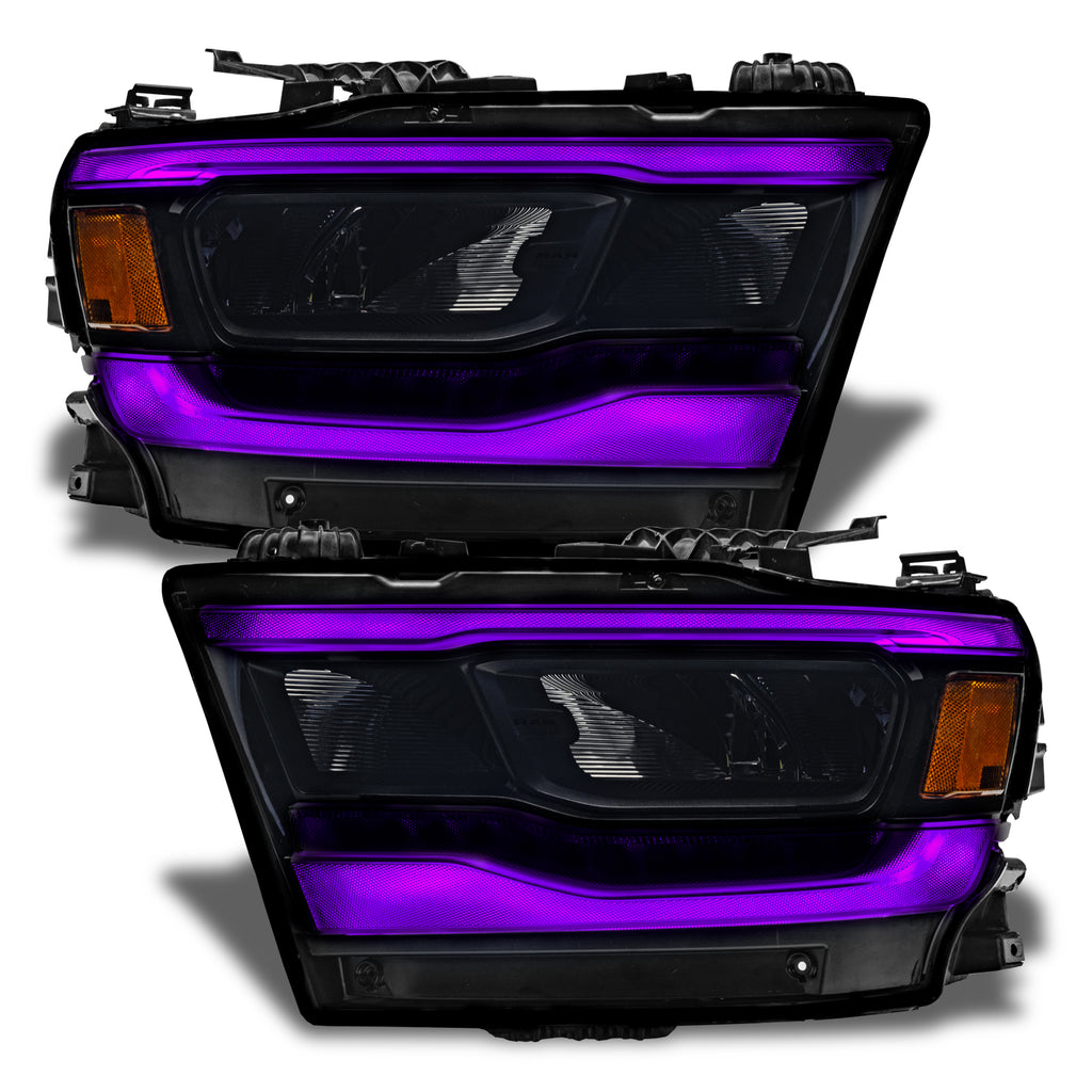 Oracle-19-21-Dodge-Ram-1500-Reflector-Led-Headlight-Drl-Upgrade-Kit---Colorshift-WSimple-Controller