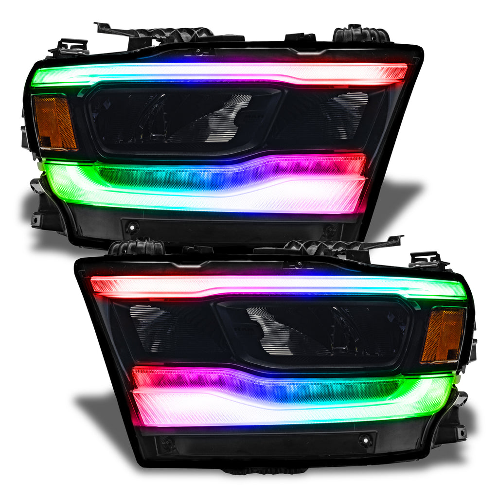 Oracle-19-21-Dodge-Ram-1500-RgbW-Headlight-Drl-Upgrade-Kit--Reflector-Led-Headlights---Colorshift-2