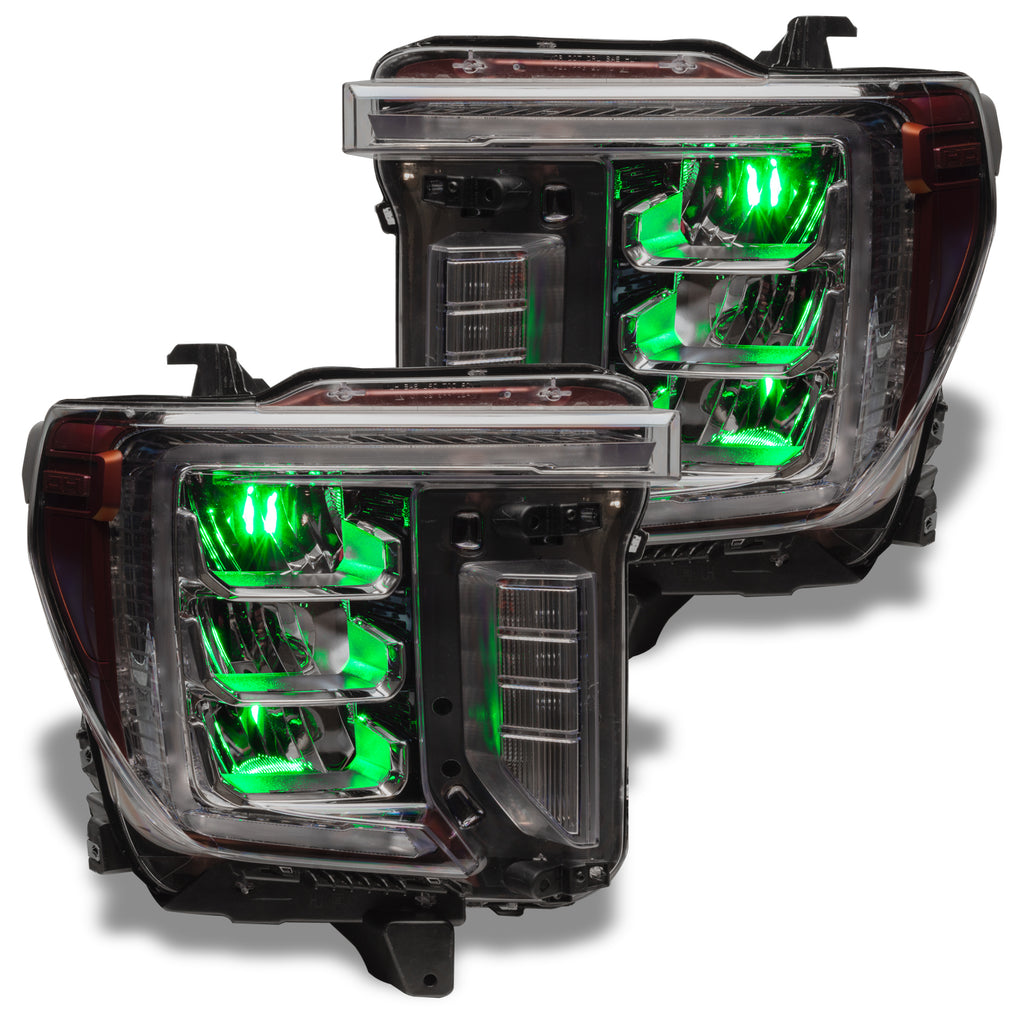 Oracle-19-21-SilveradoSierra-1500-Rgb-Demon-Eye-Headlight-Upgrade-Kit---Colorshift-WO-Controller