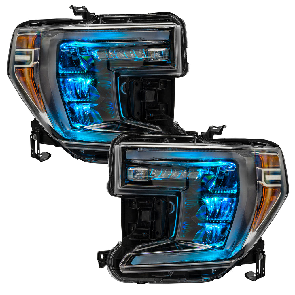 Oracle-19-21-SilveradoSierra-1500-Rgb-Demon-Eye-Headlight-Upgrade-Kit---Colorshift-WO-Controller