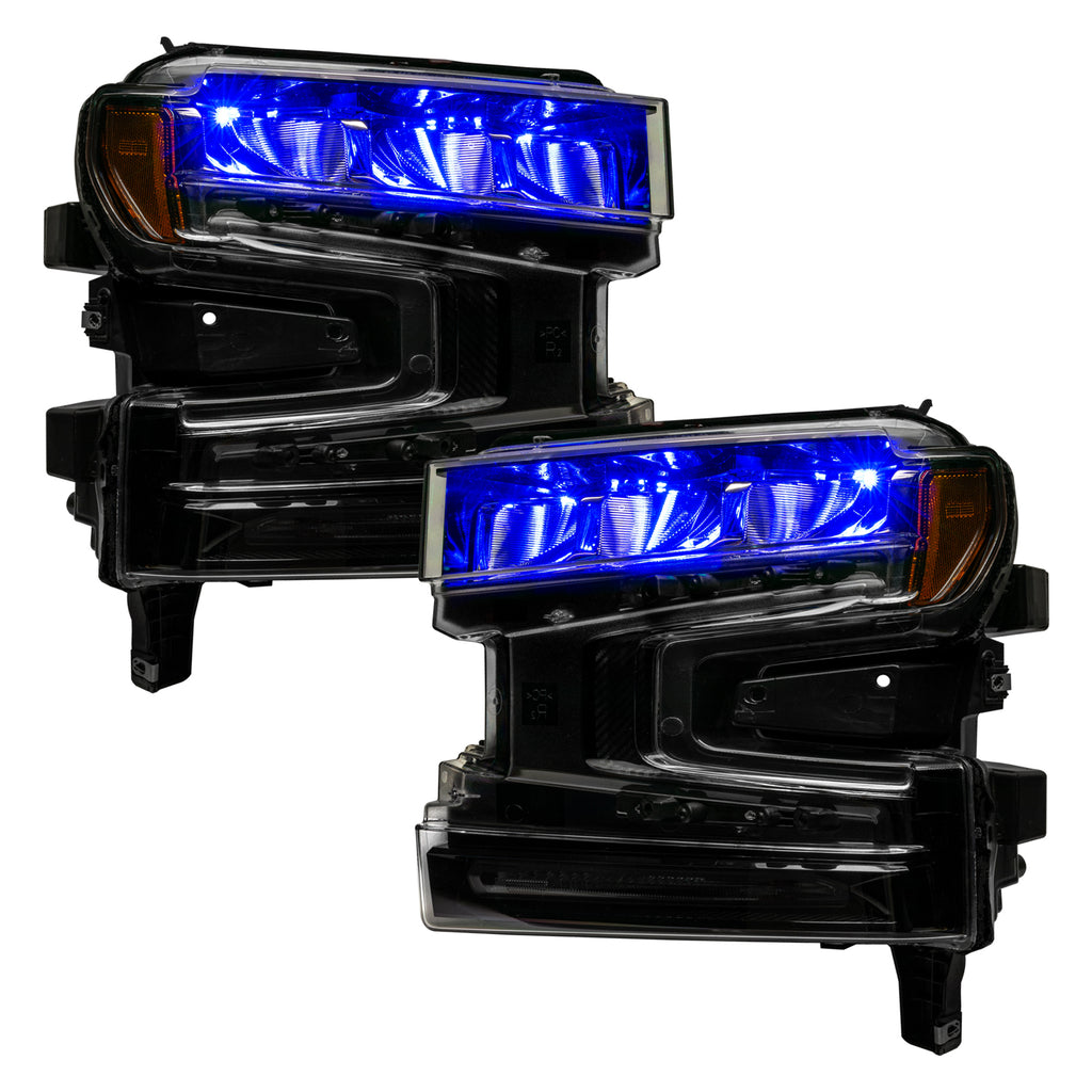 Oracle-19-21-SilveradoSierra-1500-Rgb-Demon-Eye-Headlight-Upgrade-Kit---Colorshift-WO-Controller
