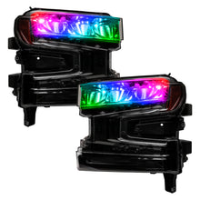 Load image into Gallery viewer, Oracle-19-21-SilveradoSierra-1500-Rgb-Demon-Eye-Headlight-Upgrade-Kit---Colorshift-WO-Controller