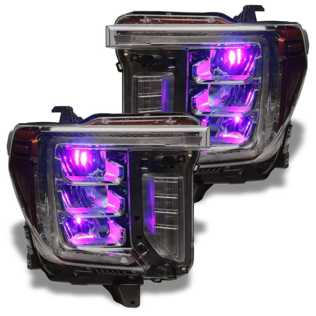 Oracle-19-21-SilveradoSierra-1500-Rgb-Demon-Eye-Headlight-Upgrade-Kit---Colorshift-WO-Controller