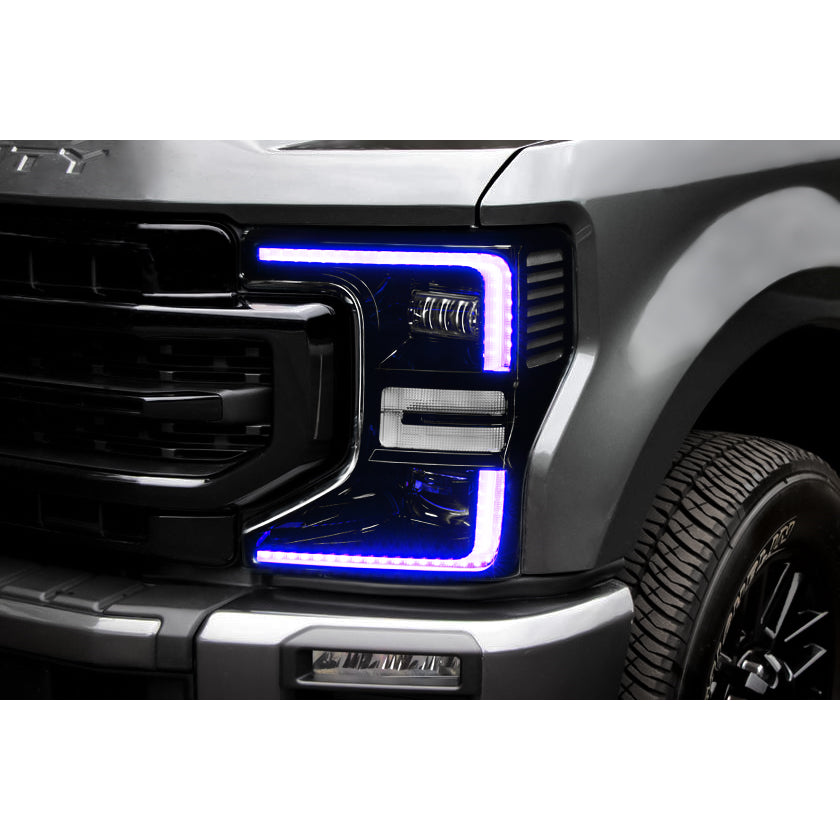 Oracle-20-22-Ford-F-250350-Super-Duty-Dynamic-Colorshift-Headlight-Drl-Upgrade-Kit-WSwitchback