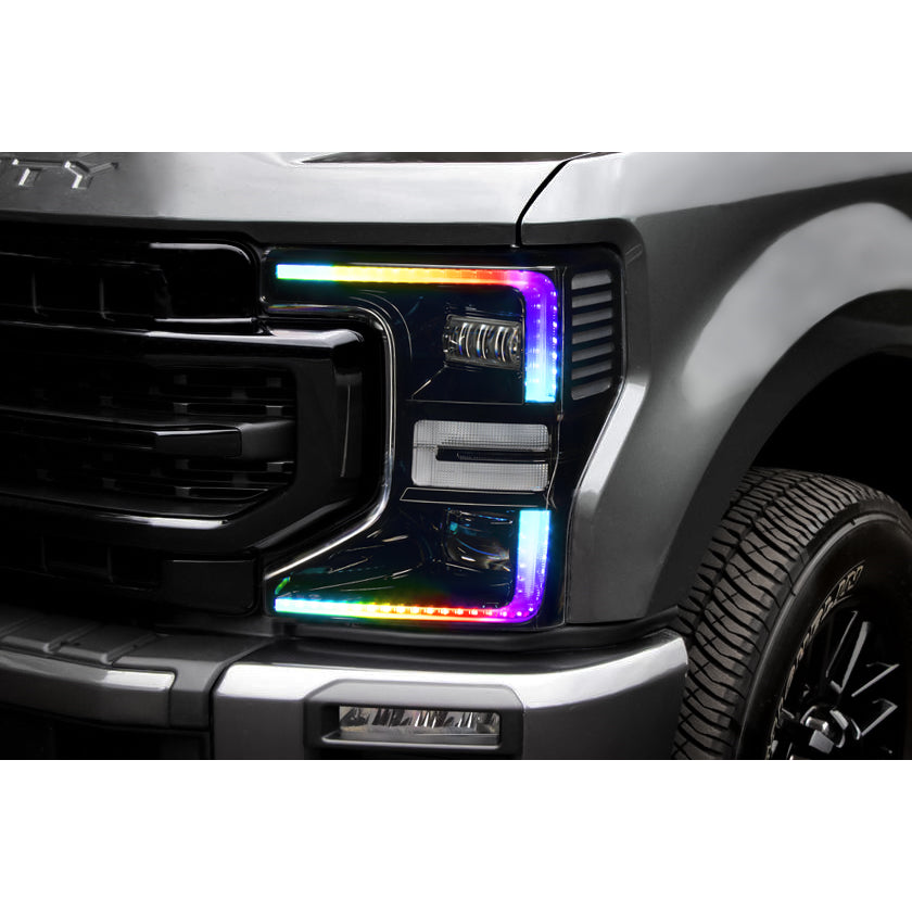 Oracle-20-22-Ford-F-250350-Super-Duty-Dynamic-Colorshift-Headlight-Drl-Upgrade-Kit-WSwitchback