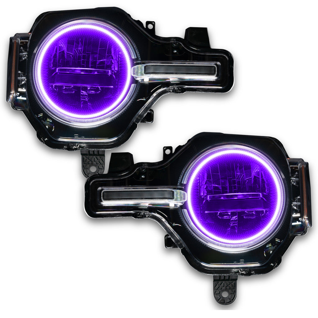 Oracle-2021-Ford-Bronco-Base-Headlight-Led-Halo-Kit---Colorshift---W-Rf-Controller