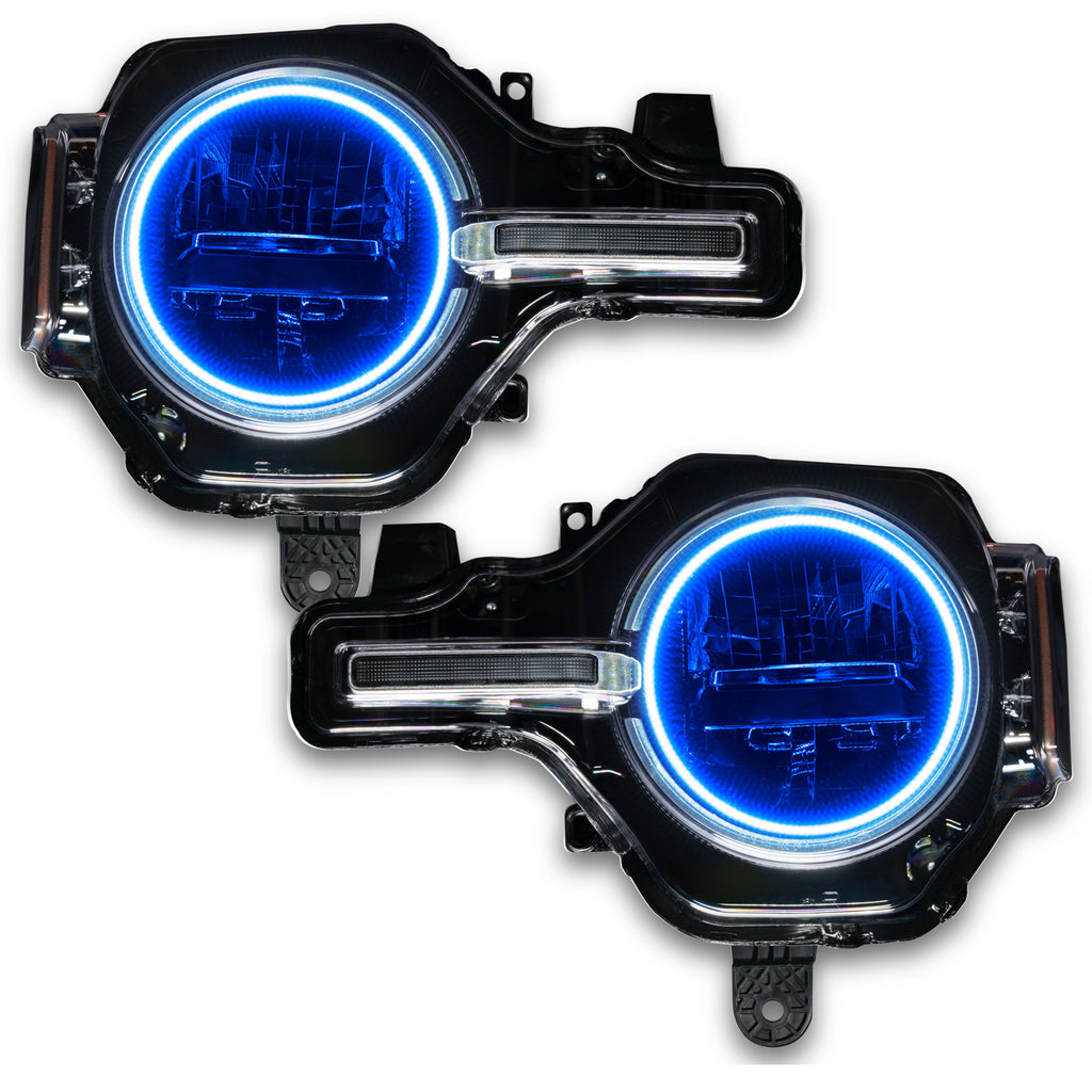 Oracle-2021-Ford-Bronco-Base-Headlight-Led-Halo-Kit---Colorshift---WO-Controller