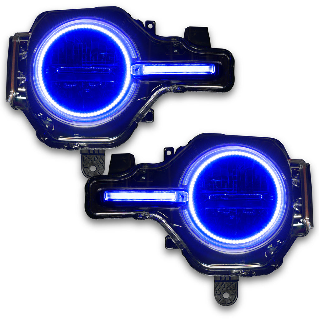 Oracle-21-22-Ford-Bronco-Headlight-Halo-Kit-WDrl-Bar---Base-Headlights-Colorshift--W2.0-Controller