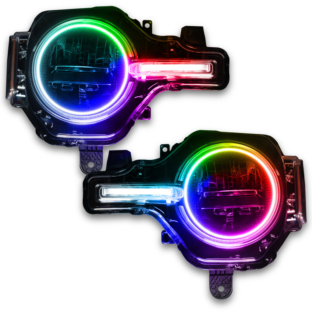 Oracle-21-22-Ford-Bronco-Headlight-Halo-Kit-WDrl-Bar---Base-Headlights-Colorshift--WNo-Controller