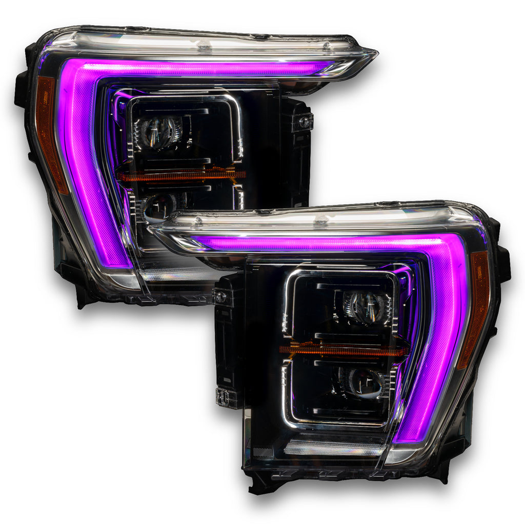 Oracle-21-22-Ford-F-150-Colorshift-RgbW-Headlight-Drl-Upgrade-Kit-W-Bc1-Controller