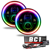 Load image into Gallery viewer, Oracle-7In-High-Powered-Led-Headlights---Black-Bezel---Colorshift---Bc1