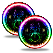 Load image into Gallery viewer, Oracle-7In-High-Powered-Led-Headlights---Black-Bezel---Colorshift-No-Controller