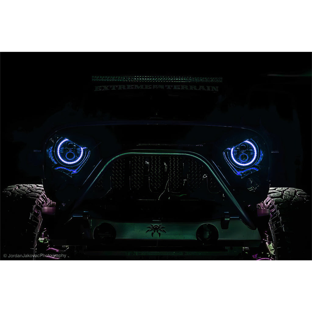 Oracle-7In-High-Powered-Led-Headlights---Black-Bezel---Colorshift-No-Controller
