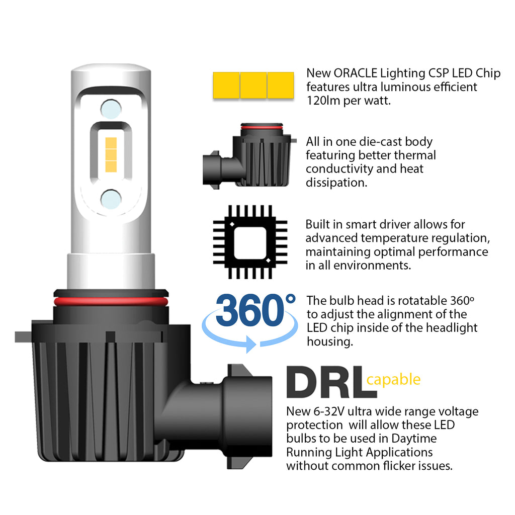 Oracle-9006---Vseries-Led-Headlight-Bulb-Conversion-Kit---6000K