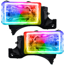 Load image into Gallery viewer, Oracle-94-02-Dodge-Ram-Pre-Assembled-Halo-Headlights---Colorshift