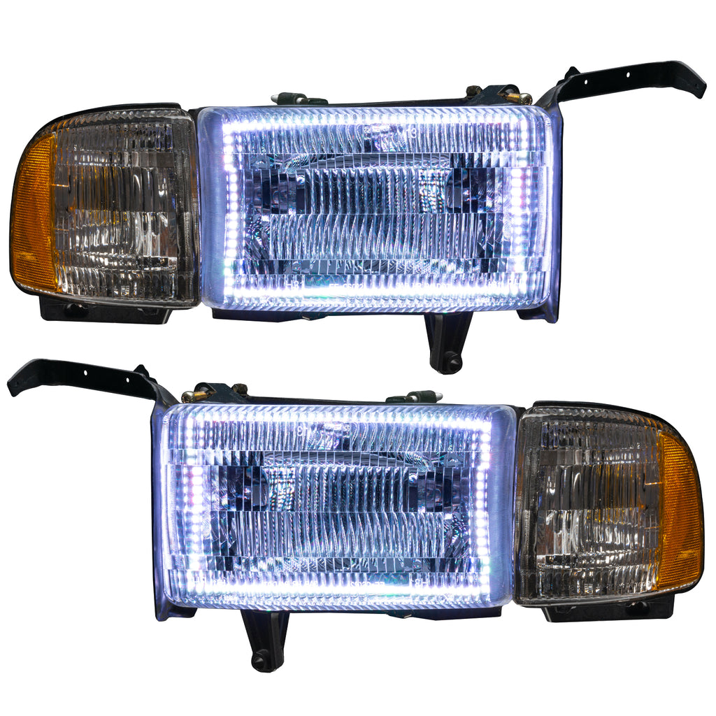 Oracle-94-02-Dodge-Ram-Pre-Assembled-Halo-Headlights---White
