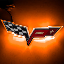 Load image into Gallery viewer, Oracle-Chevrolet-Corvette-C6-Illuminated-Emblem---Dual-Intensity---Amber