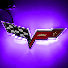 Load image into Gallery viewer, Oracle-Chevrolet-Corvette-C6-Illuminated-Emblem---Dual-Intensity---UvPurple