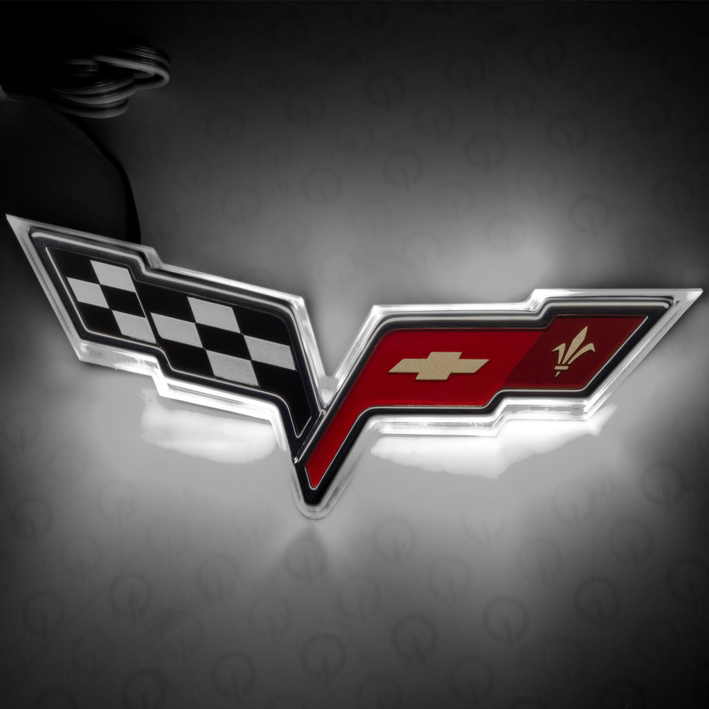 Oracle-Chevrolet-Corvette-C6-Illuminated-Emblem---White