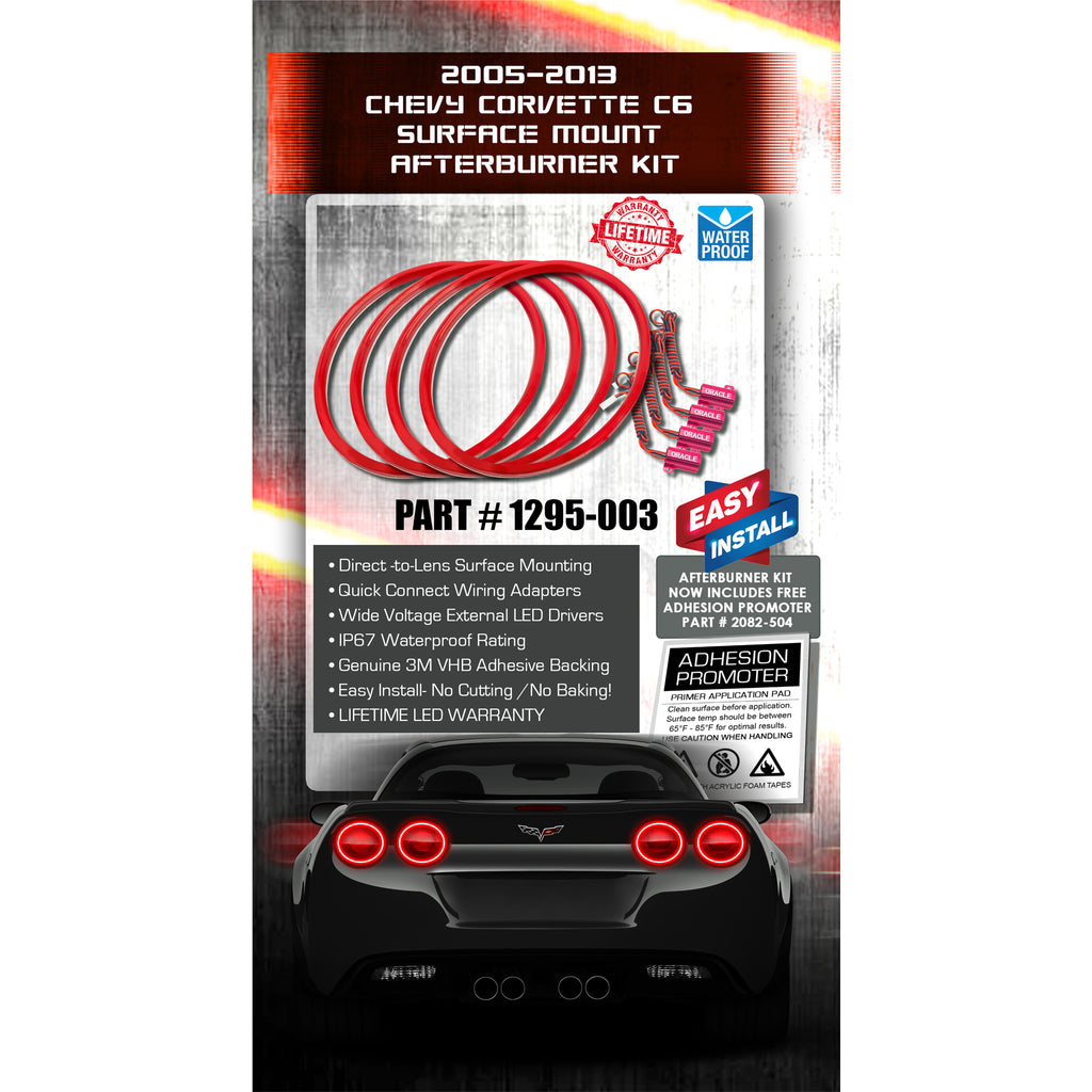 Oracle-Chevy-Corvette-C6-05-13-Led-Waterproof-Afterburner-Kit---Red