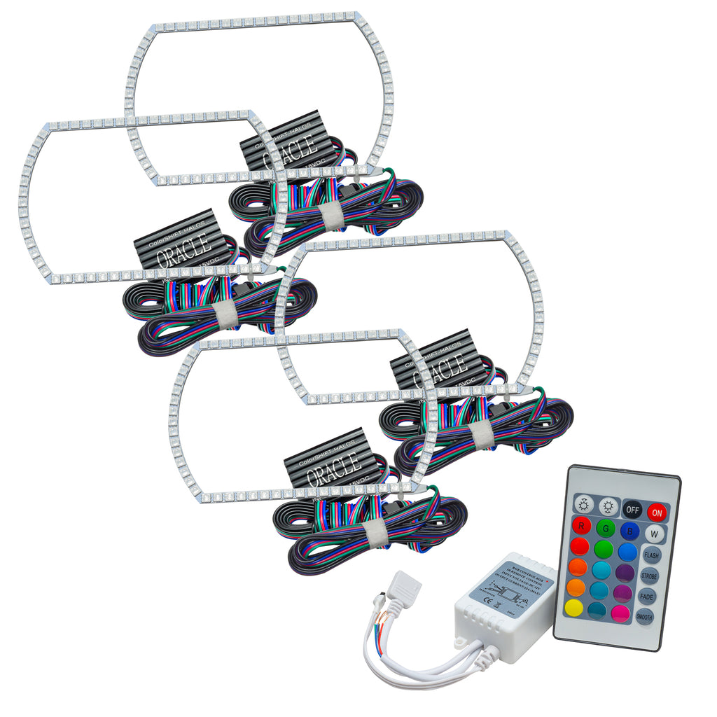 Oracle-Chevy-Silverado-07-13-Halo-Kit-Square-Style---Colorshift-W-Simple-Controller