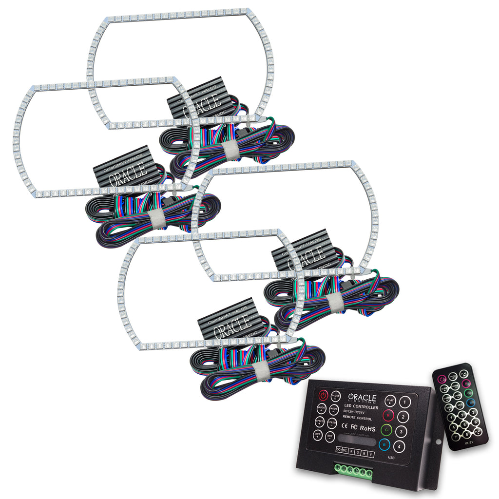 Oracle-Chevy-Silverado-14-15-Halo-Kit-Projector-Style---Colorshift-W-2.0-Controller
