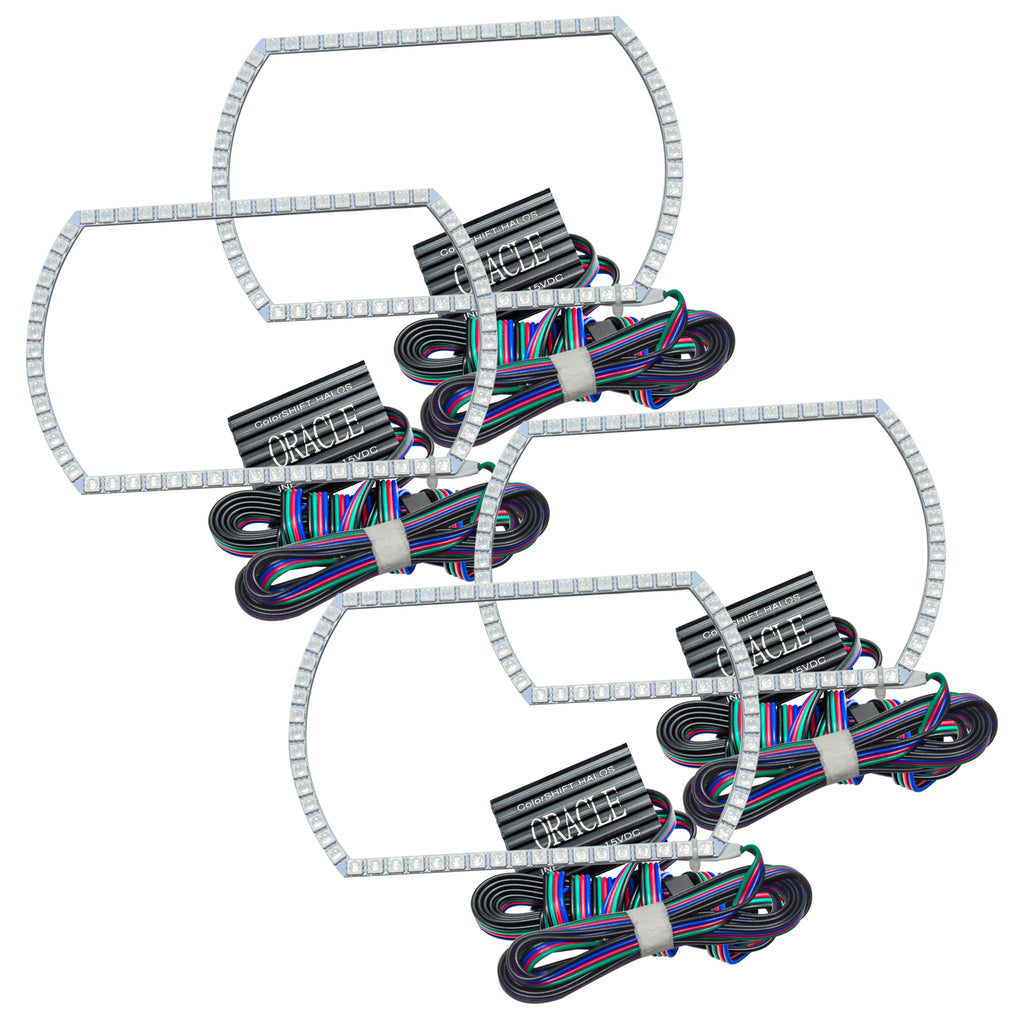 Oracle-Chevy-Silverado-14-15-Halo-Kit-Projector-Style---Colorshift-WO-Controller