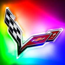 Load image into Gallery viewer, Oracle-Corvette-C7-Rear-Illuminated-Emblem---Colorshift