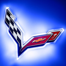 Load image into Gallery viewer, Oracle-Corvette-C7-Rear-Illuminated-Emblem---Dual-Intensity---Blue