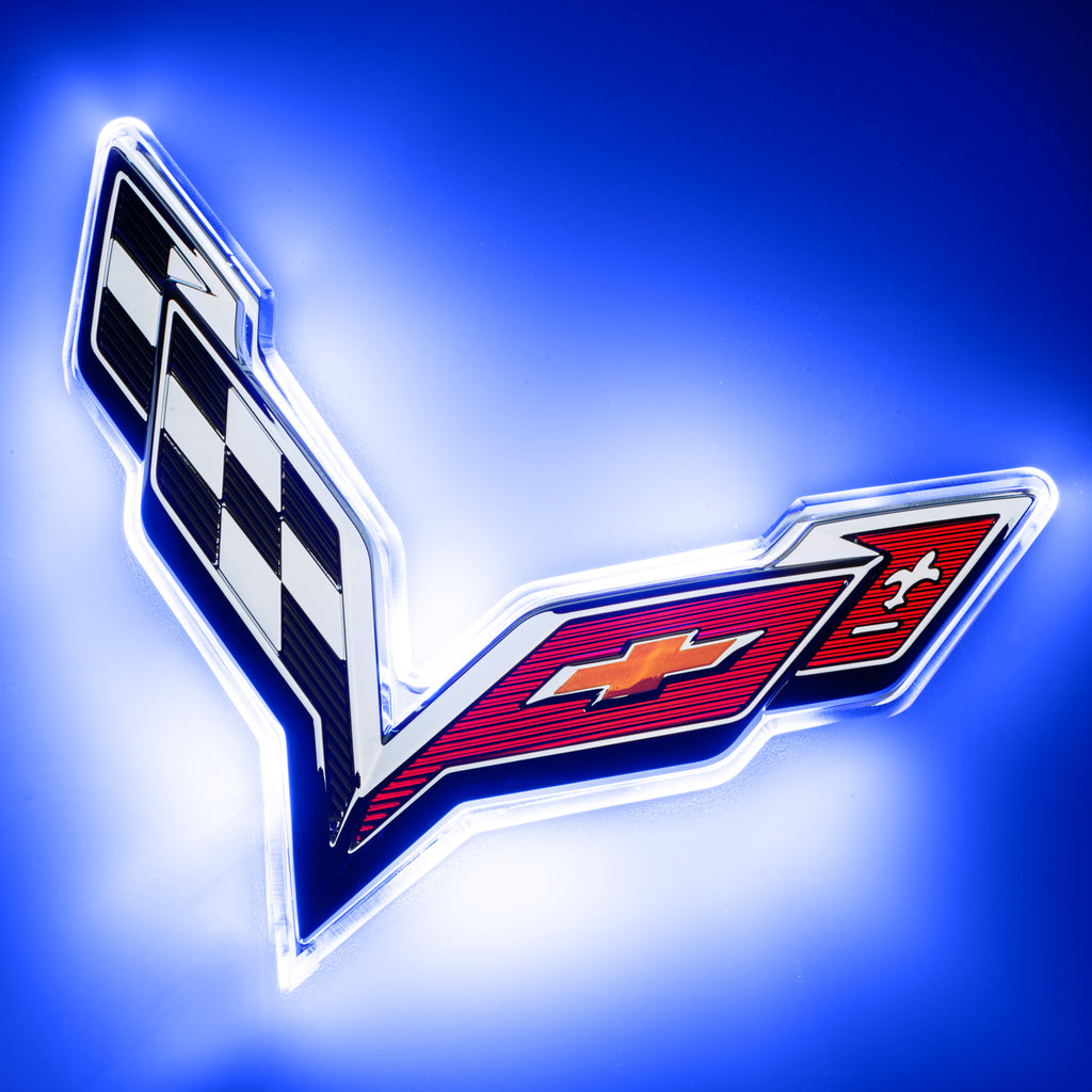 Oracle-Corvette-C7-Rear-Illuminated-Emblem---Dual-Intensity---Blue