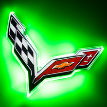 Load image into Gallery viewer, Oracle-Corvette-C7-Rear-Illuminated-Emblem---Green