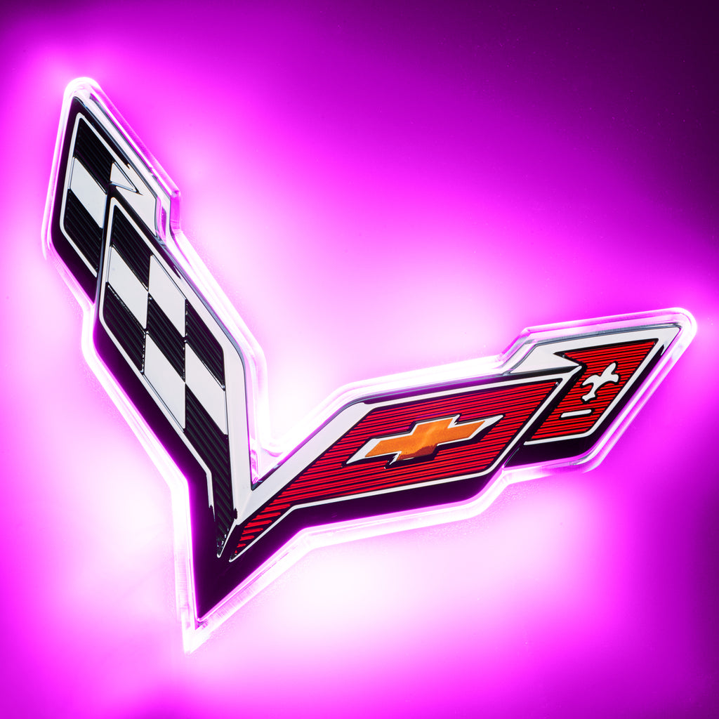 Oracle-Corvette-C7-Rear-Illuminated-Emblem---Pink