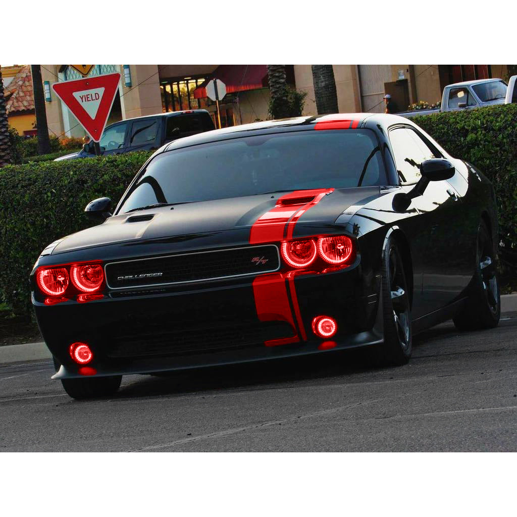 Oracle-Dodge-Challenger-08-14-Led-Waterproof-Halo-Kit---Red