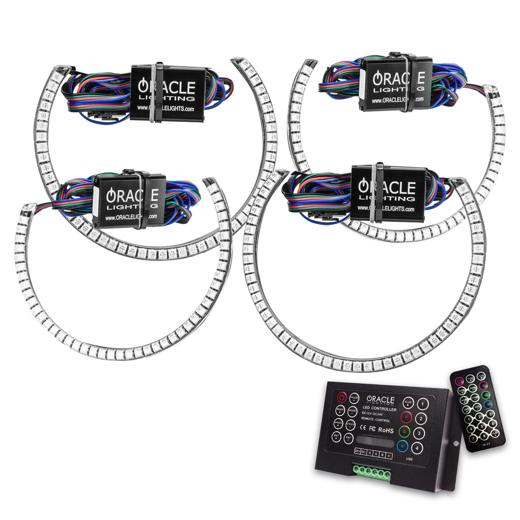 Oracle-Dodge-Challenger-15-21-Led-Waterproof-Halo-Kit---Colorshift-W-2.0-Controller