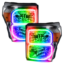 Load image into Gallery viewer, Oracle-Ford-F250350-11-16-Dynamic-Halo-Kit---Square-Ring-Design---Colorshift---Dynamic