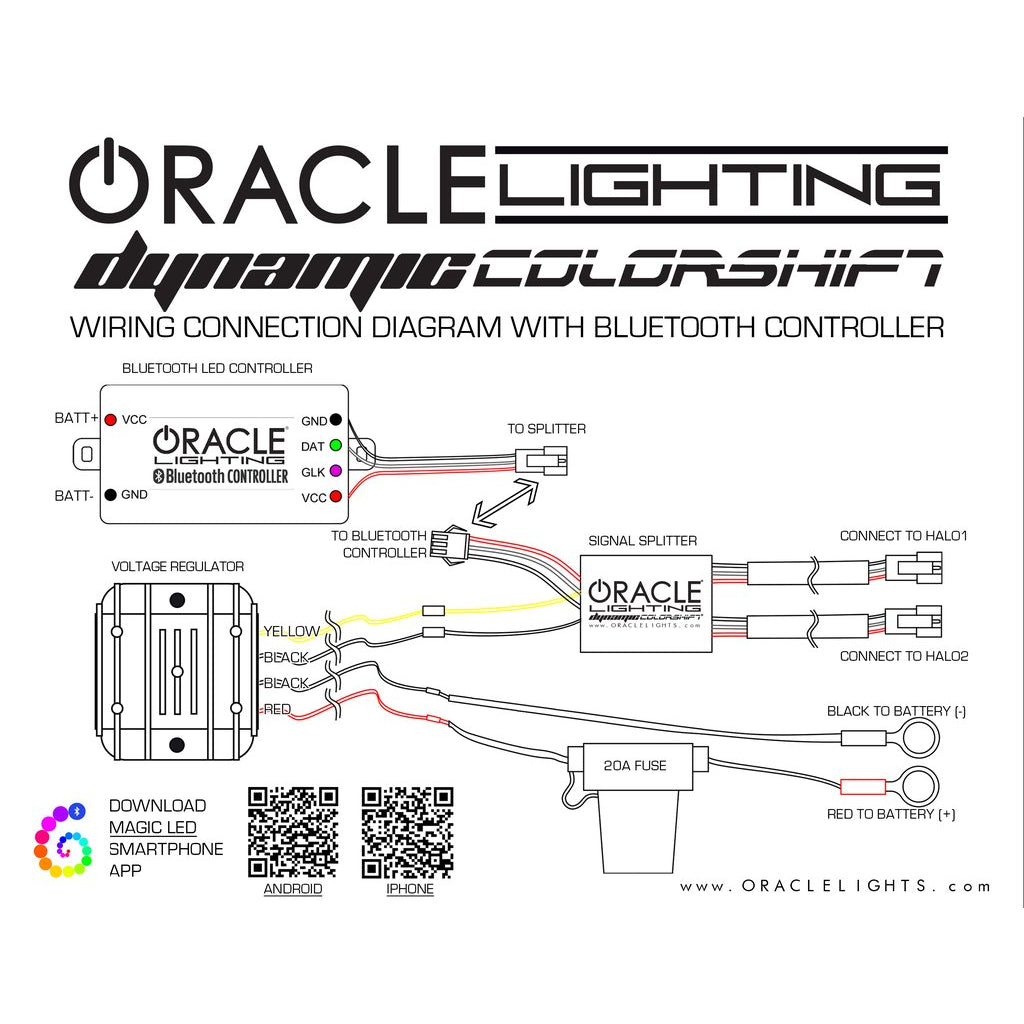 Oracle-Ford-F250350-11-16-Dynamic-Halo-Kit---Square-Ring-Design---Colorshift---Dynamic